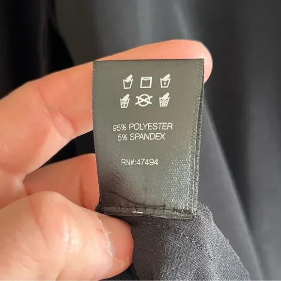 Norma Kamali Boxy Coverup Beach Shirt Tunic Dress Large Black Stretch Jersey - Picture 12 of 13